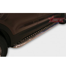 Пороги с листом на Hyundai Santa Fe HYSF.82.1622