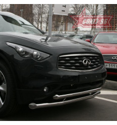 Защита переднего бампера  на Infiniti QX70 INFX.48.0748