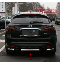 Защита заднего бампера на Infiniti QX70 INFX.75.0753