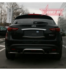 Защита заднего бампера"волна" на Infiniti QX70 INFX.75.0755