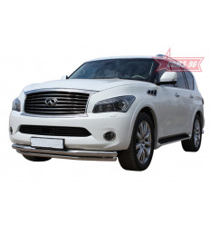 Защита переднего бампера  труба на Infiniti QX80 INQX.48.1269