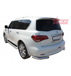 Защита заднего бампера "уголки" на Infiniti QX80 INQX.76.1279