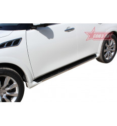 Накладки на торцы штатных порогов на Infiniti QX80 INQX.95.1277