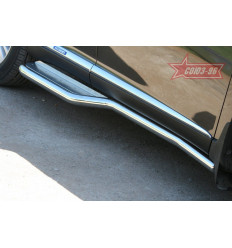 Пороги с нержавеющим листом на Lexus RX III 350/450H LXRX.82.1101
