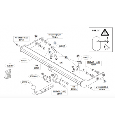 Фаркоп на Ford Edge 595700