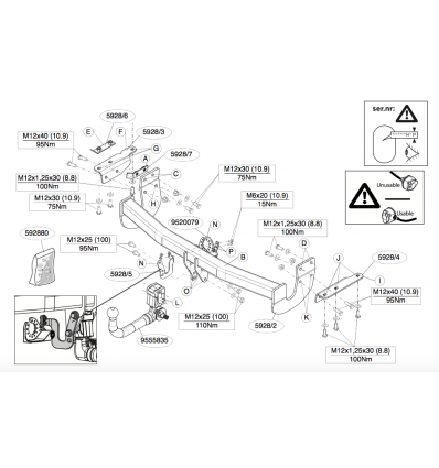 Фаркоп на Nissan X-Trail  592800