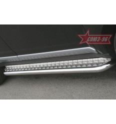 Пороги с листом на Mitsubishi Outlander XL MIOU.82.0481