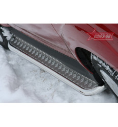 Пороги с листом на Mitsubishi Outlander XL MIOU.82.1036