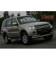 Защита переднего бампера на Mitsubishi Pajero IV MIPJ.48.0472