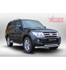 Защита переднего бампера труба на Mitsubishi Pajero IV MIPJ.48.1399