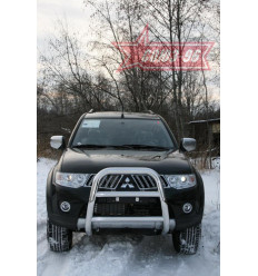 Решетка передняя мини на Mitsubishi Pajero Sport MIPS.55.0772