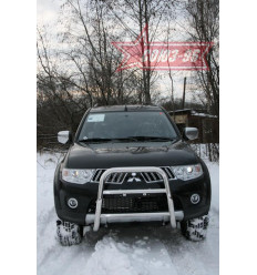 Решетка передняя мини на Mitsubishi Pajero Sport MIPS.55.0773