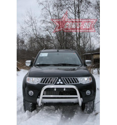 Решетка передняя мини на Mitsubishi Pajero Sport  MIPS.56.0774