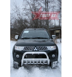 Решетка передняя мини на Mitsubishi Pajero Sport MIPS.57.0771