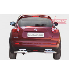 Защита заднего бампера "уголки" на Nissan Juke NJUK.76.1347