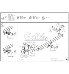 Оцинкованный фаркоп на Toyota Rav 4 T058A