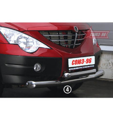 Защита переднего бампера на Ssang Yong Actyon Sport SYAS.48.0760