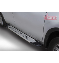Пороги алюминиевый профиль на Toyota Highlander TOHR.83.5064
