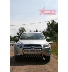 Решетка передняя мини труба на Toyota Rav 4 TRAV.57.0880