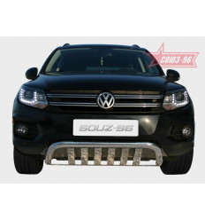 Защита переднего бампера на Volkswagen Tiguan VWTI.45.0445