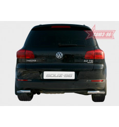 Защита задняя "уголки" на Volkswagen Tiguan VWTI.76.1408