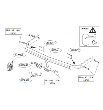 Фаркопы на Volkswagen Golf 6 Plus 518500