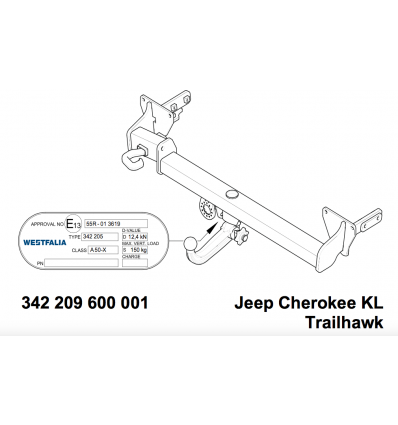 Фаркоп на Jeep Cherokee 342209600001
