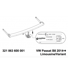 Фаркоп на Volkswagen Passat 321863600001