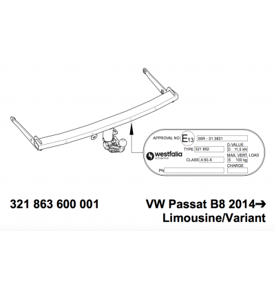 Фаркоп на Volkswagen Passat 321863600001