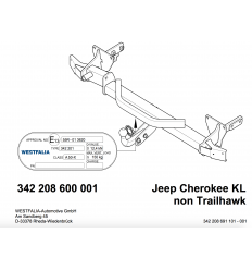 Фаркоп на Jeep Cherokee 342208600001