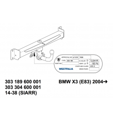 Фаркоп на BMW X3 303304600001