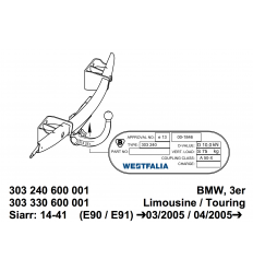 Фаркоп на BMW 3 303330600001