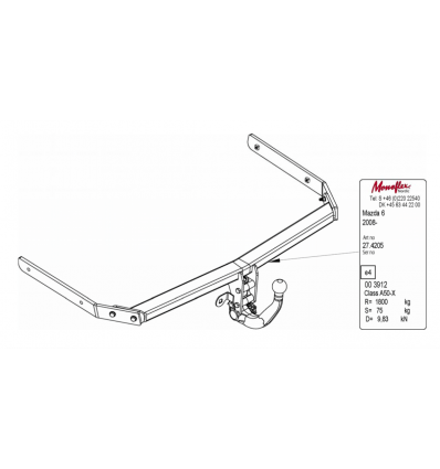 Фаркоп на Mazda 6 343058600001