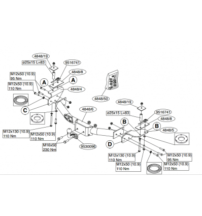 Фаркоп на Ssang Yong Rexton 2 484800