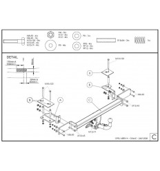 Оцинкованный фаркоп на Opel Meriva O044A