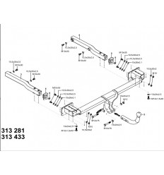 Фаркоп на Mercedes GLK X204 313433600001