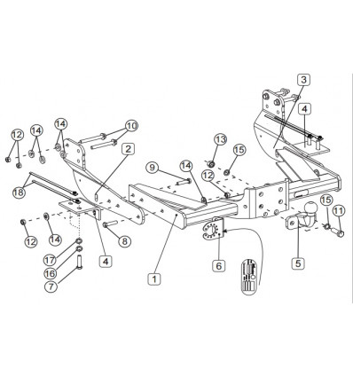 Фаркоп на Ford Transit 3984F