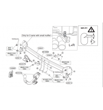 Фаркоп на BMW 5 F10/F11 528800