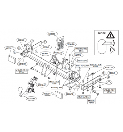 Фаркоп на Subaru Forester 503000