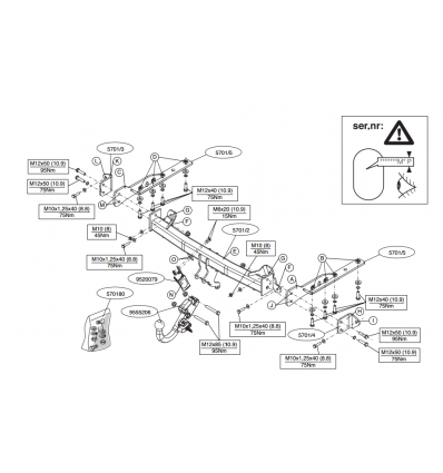 Фаркоп на Subaru Forester 570100