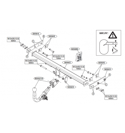 Фаркоп на Volvo V40 565600