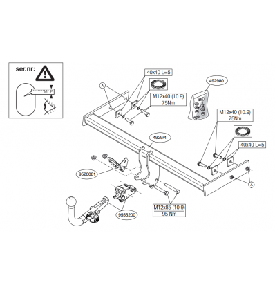 Фаркоп на Volvo V70 492900