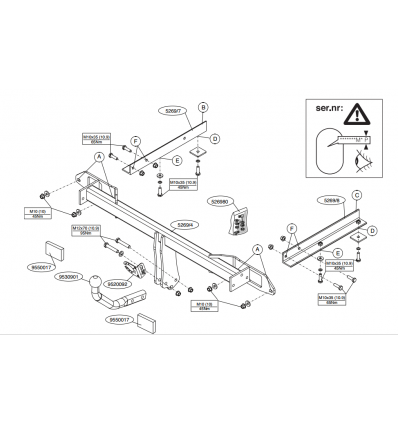 Фаркоп на Opel Astra J 526900