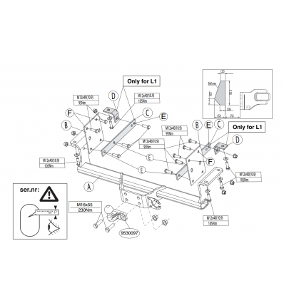 Фаркоп на Opel Movano 542800