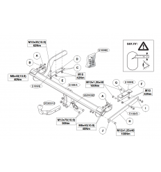 Фаркоп на Peugeot 3008 518900