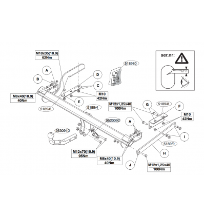 Фаркоп на Peugeot 3008 518900