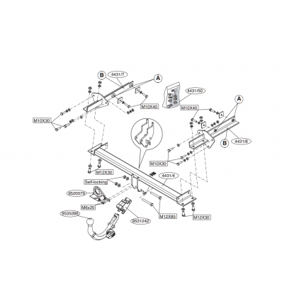 Фаркоп на Mercedes A 443100