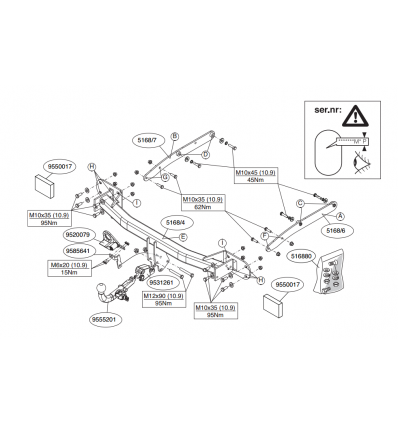 Фаркоп на Mercedes GLK X204 516800