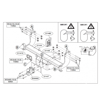 Фаркоп на Mercedes Sprinter 5T  511400