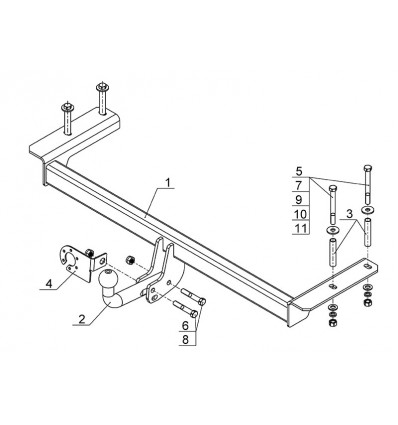 Фаркоп на Citroen C4 CN01